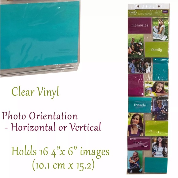 New Hanging Pictures Frame 4”X6” Photo Pocket Sleeve - Picture 7 of 8